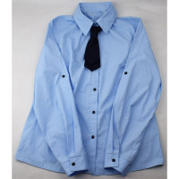 Блузка для девочки (Топтышка) длинный рукав цвет голубой арт.5098 размерный ряд 34/134-42/158