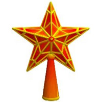 Наконечник на ёлку стекло 22см "Верхушка.Звезда Кремлевская" п/у арт.КВ-254200