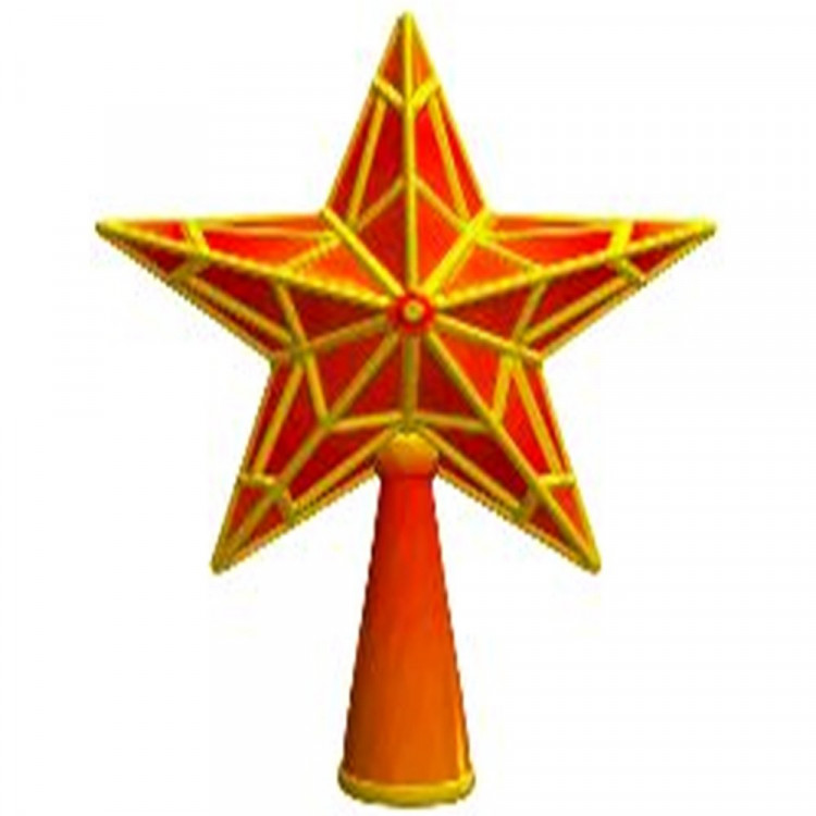 Наконечник на ёлку стекло 22см "Верхушка.Звезда Кремлевская" п/у арт.КВ-254200 Наконечник на ёлку стекло 22см "Верхушка.Звезда Кремлевская" п/у арт.КВ-254200