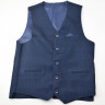 Жилет для мальчика (Praleska) артикул 25281 Сударь размер 30/128-42/164 цвет синий
