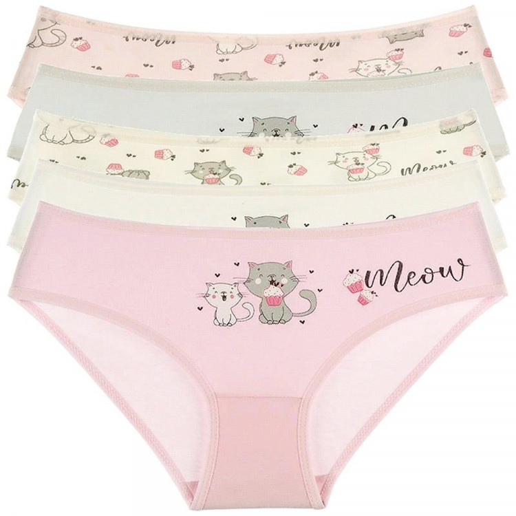 Трусы для девочки арт.41711155DM размер 32/122-128 (6/7) цвет ассорти 100% хлопок