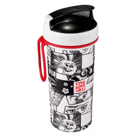 Стакан 400мл "Смешарики" с крышкой и петлей, белый арт.431335816