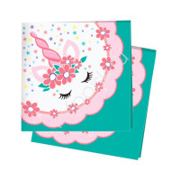 Салфетки 24*24см 12шт/наб. Единорог арт.6058418