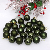 Набор шаров 05см 24шт/наб. "Микс фактур" цв.изумруд арт.652-360 Набор шаров 05см 24шт/наб. "Микс фактур" цв.изумруд арт.652-360