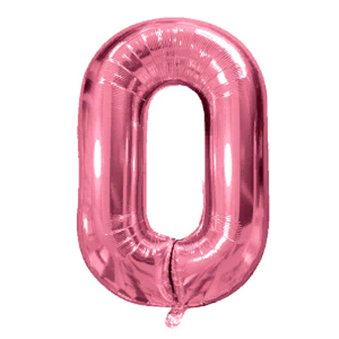 Шар фольгированный 102см Фигура "Цифра 0" Rose Gold арт.6073305