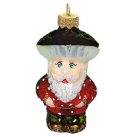 Украшение на ёлку стекло 10см "Дедушка грибок" п/у арт.ФУ-569