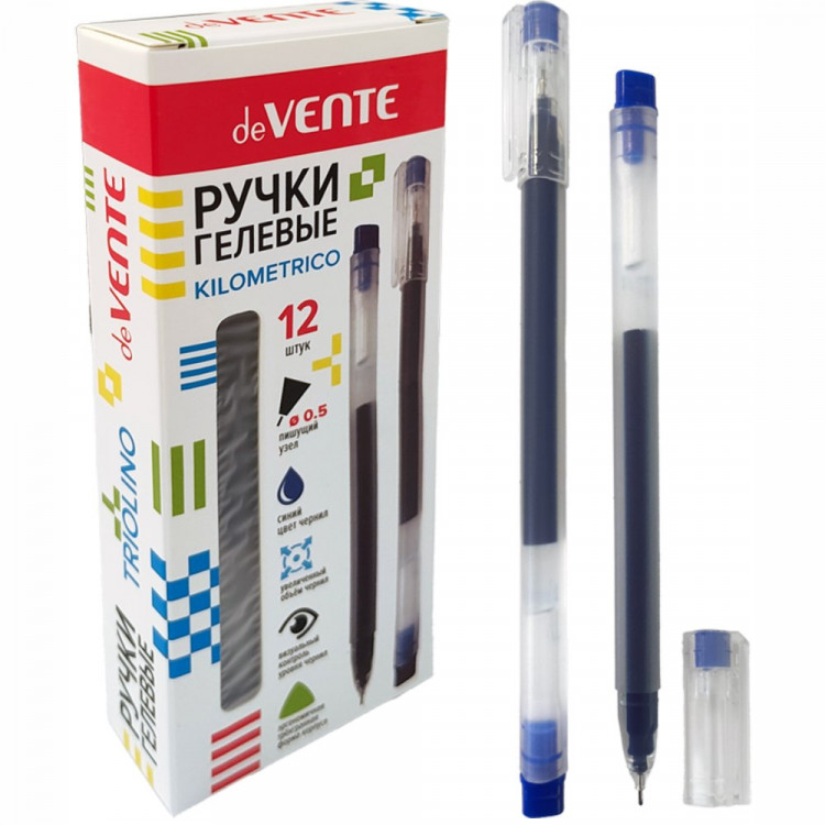 Ручка гелевая прозрачный корпус (deVENTE) Triolino. Kilometrico трёхгранный прозрачный корпус, одноразовая, синий, 0,5мм арт.5051547 (Ст.) Ручка гелевая прозрачный корпус (deVENTE) Triolino. Kilometrico трёхгранный прозрачный корпус, одноразовая, синий, 0,5мм арт.5051547 (Ст.)
