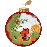 Шар стекло 08см (серия Мультфильм) "Винни Пух 4" п/у арт.КУ-80-254066