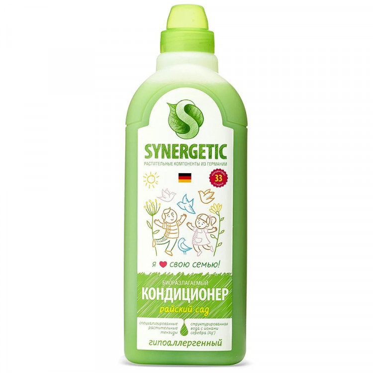 Кондиционер для белья Synergetic 1000мл Райский сад арт.110103/8