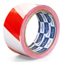 Лента сигнальная 50 мм*200м красно-белая ТМ Klebebander (Ст.8)