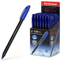 Ручка шариковая  не прозрачный корпус (ErichKrause) U-108 Black синий, 1мм, игла, арт.46777 (Ст.50)