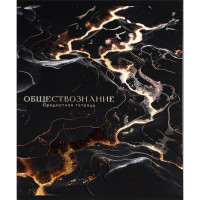 Тетрадь предметная 48 листов (Prof-Press) Black&Cold Обществознание холодная фольга софт-тач выборочный лак арт.48-2713
