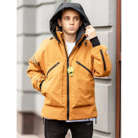 Куртка-бомбер осенняя  для мальчика (Батик) арт.Керо цвет охра