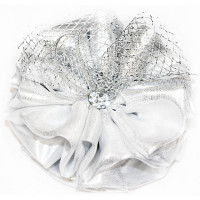 Бант для волос белый Arco Carino 12см арт.166