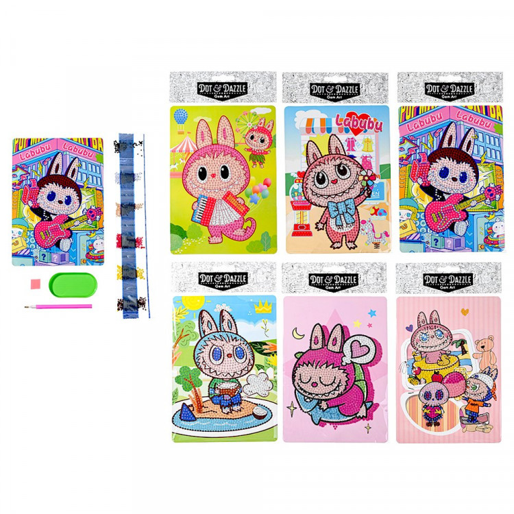 Алмазная мозаика 15х21см (Mazari) Зубастик без подрамника частичное заполнение арт.M-20524