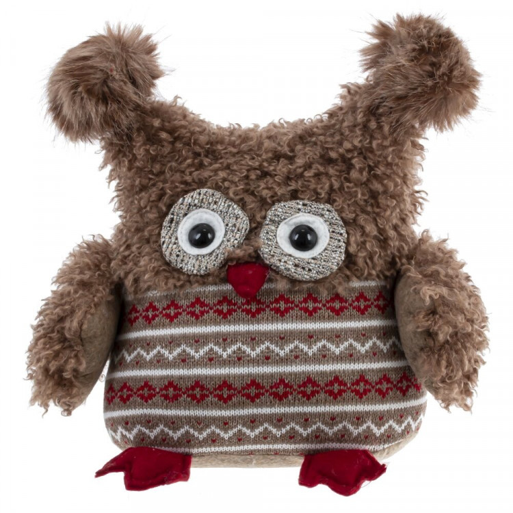 Игрушка декор. "Сова" 25см цв.коричн.арт.813398