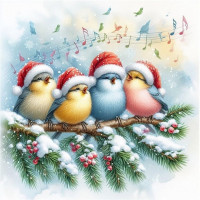 Салфетки бумажные 33*33см 3 слоя 20шт/уп. Bouquet "Новогодний квартет" арт.25433