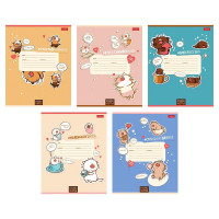 Тетрадь 12 листов клетка (Hatber) Кофейные коты-2 ассорти арт 12Т5В1 Тетрадь 12 листов клетка (Hatber) Кофейные коты-2 ассорти арт 12Т5В1