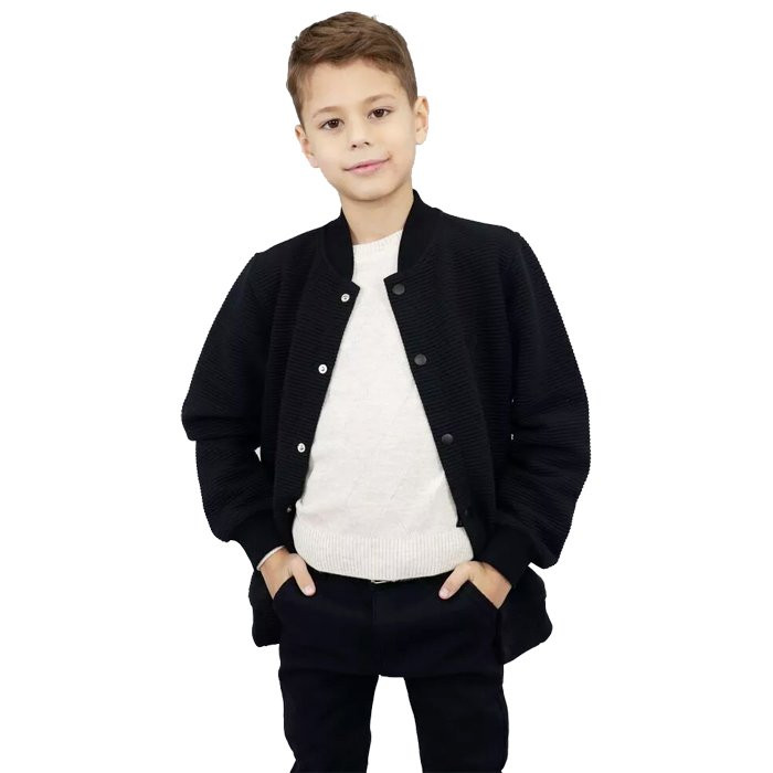Бомбер для мальчика (UNIKKIDS) арт.UK-1052 размерный ряд 40/152-46/176 цвет синий