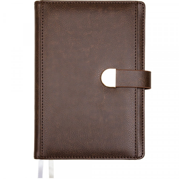 Ежедневник А5 недат. к/з deVENTE "Denver" коричневый, крем.бумага, 136л, магнит. заст. арт.2234613