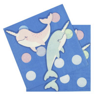 Салфетки "Морской единорог" 12шт/наб 33см*33см арт.6067021