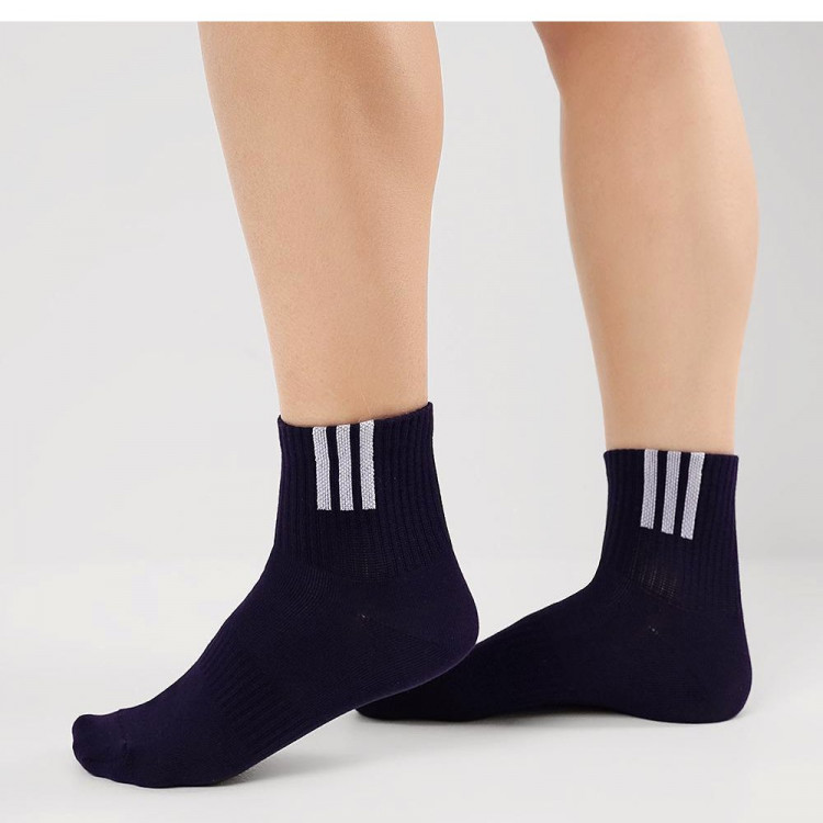 Носки детские укороченные для мальчика артикул С15801 80% хлопок, 18% полиамид, 2% эластан цвет темно-синий (Clever)