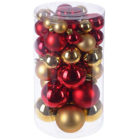 Набор шаров 03/04/05/06см 40шт/наб. "Менуэт" цв.красный/золото арт.722966