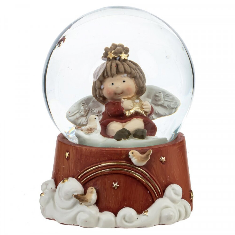 Статуэтка декоративная в стеклянном шаре "Ангел" 09см арт.812442