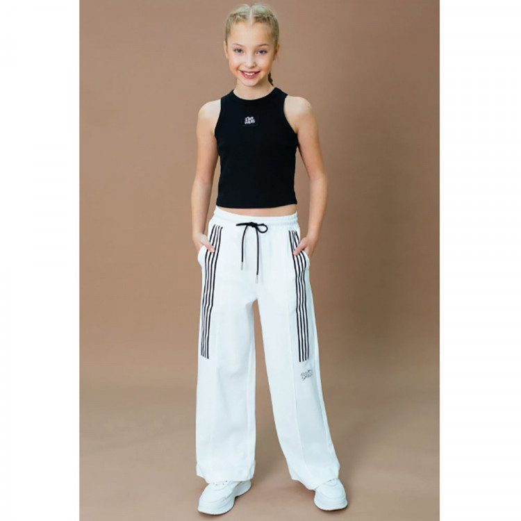 Брюки для девочки артикул Deloras 22528 размер 34/134-44/164 цвет молочный