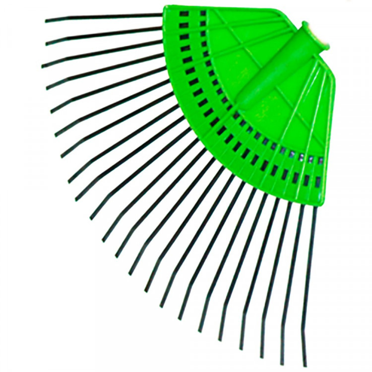 Грабли веерные оцинк 22-зуб проволочные на пластмассовой основе без черенка