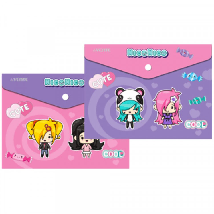 Папка-конверт на кнопке А5 (deVENTE) 180мкм NicoNico:-) арт.3071226