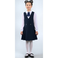 Сарафан для девочки (S&S)  арт.С-06 размер 30/128-38/146 цвет темно-синий