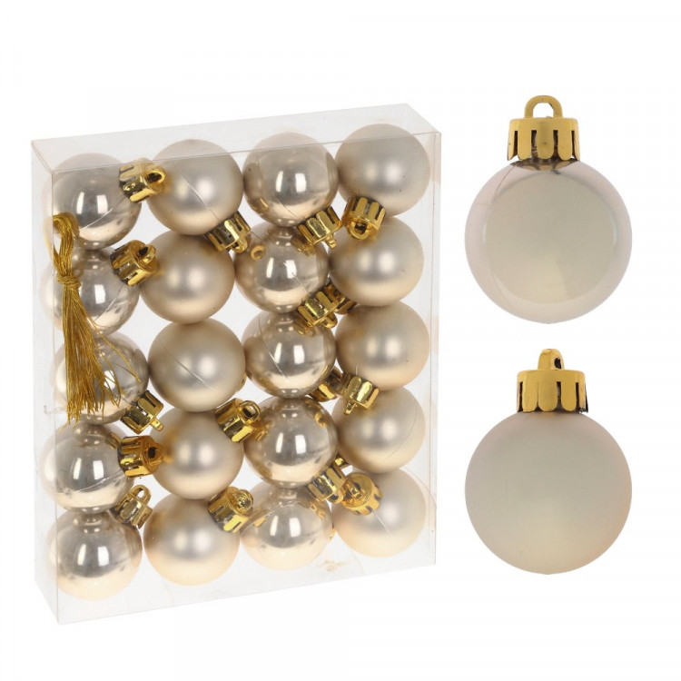 Набор шаров 03см 20шт/наб. "Перламутр" цв.бежевый арт.753565