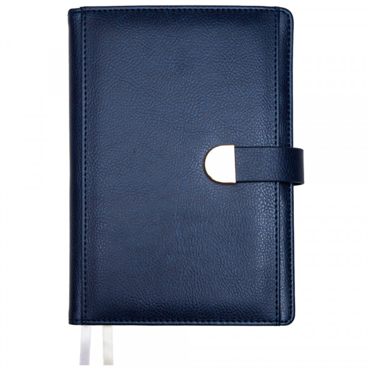 Ежедневник А5 недат. к/з deVENTE "Denver" синий, крем.бумага, 136л, магнит. застежка арт.2234614