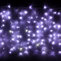 Гирлянда электрическая уличная занавес Дождь 2*6м 960LED "Мерцание" цвет белый (светлый провод) арт.183-027