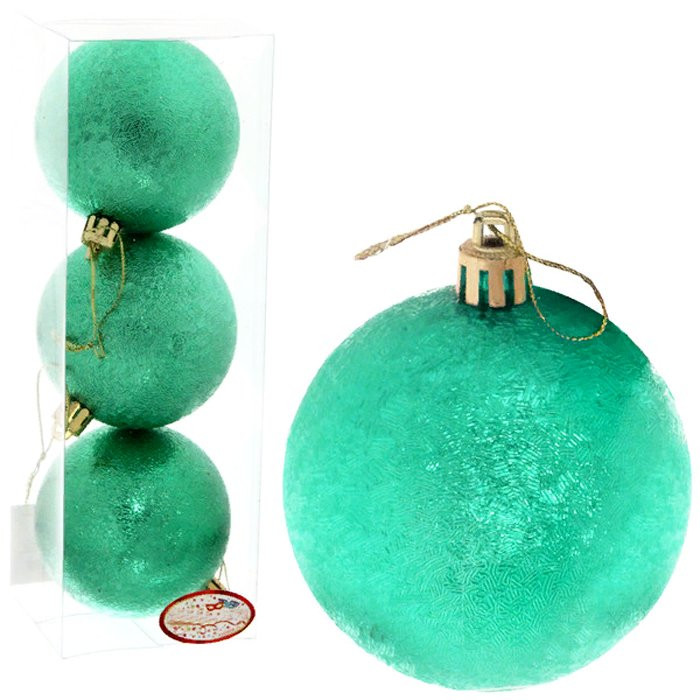 Набор шаров 07см 03шт/наб. "Мягкий блеск" цв.зелен арт.201-0566