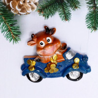 Магнит СГ "Бычок в автомобиле" 6*5,2см арт.541-357 Магнит СГ "Бычок в автомобиле" 6*5,2см арт.541-357