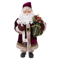 Игрушка декоративная "Санта-Клаус в бордовом костюме" 61см арт.80159