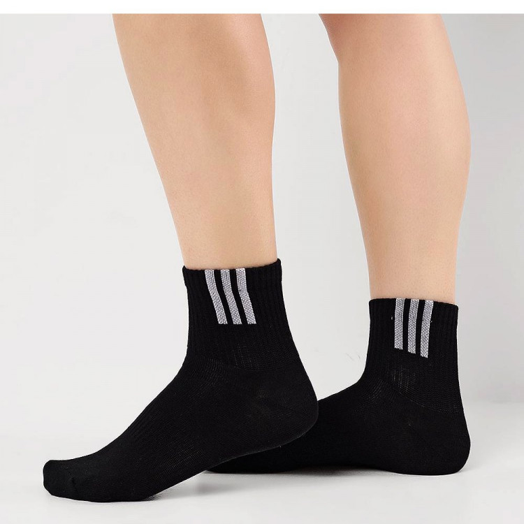 Носки детские укороченные для мальчика артикул С15801 80% хлопок, 18% полиамид, 2% эластан цвет черный (Clever)