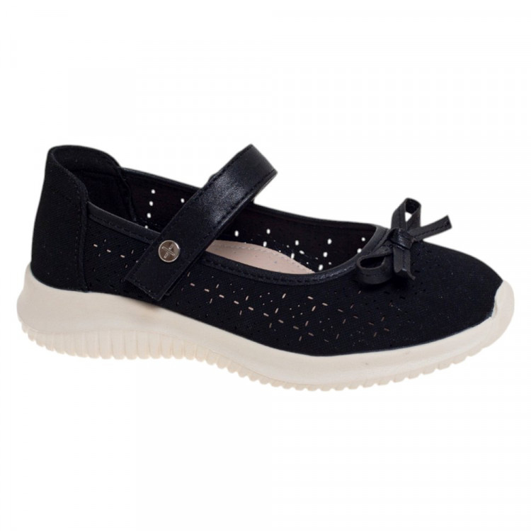 Туфли для девочки (Сказка) черный верх-искусственный нубук подкладка-натуральная кожа размерный ряд 32-37 арт.R211894733BK