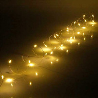 Гирлянда эл.д/дома 10м 100LED Нить "Роса" цв.тёплый белый 8реж IP-20 арт.725-0071