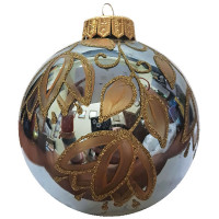 Шар стекло 08см "Графика 66" п/у арт.КУ-80-224291