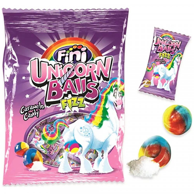 Леденец Fini Unicorn Balls 80гр жевательная начинка (Ст.12)