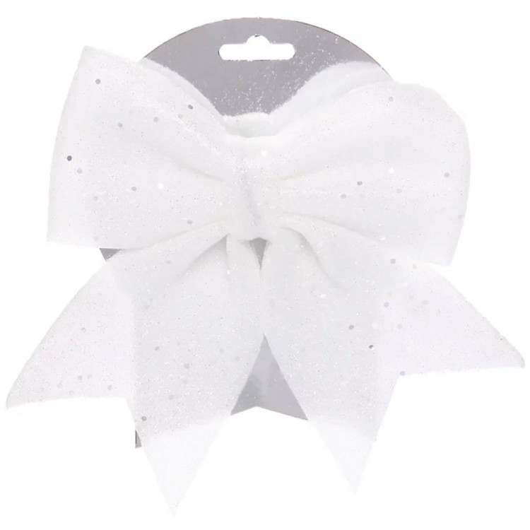 Украшение декоративное "Бант" 15*20см "Нежность" цв.белый арт.185-0840