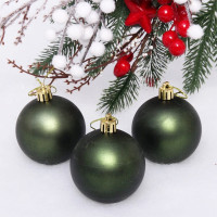 Набор шаров 06см 03шт/наб. "Матовый" цв.изумруд арт.201-1702 Набор шаров 06см 03шт/наб. "Матовый" цв.изумруд арт.201-1702