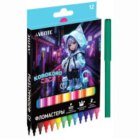 Фломастеры (deVENTE) Korokoro 12 цветов вентилируемый колпачок картонная коробка арт.5081530 Фломастеры (deVENTE) Korokoro 12 цветов вентилируемый колпачок картонная коробка арт.5081530
