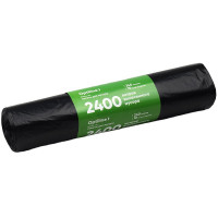 Пакеты для мусора 240л 10штук в рулоне ПВД черные 35 микрон Пакеты для мусора 240л 10штук в рулоне ПВД черные 35 микрон