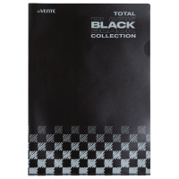 Папка-уголок А4 180мкм пластик deVENTE TOTAL BLACK черная с дизайном арт.3074322