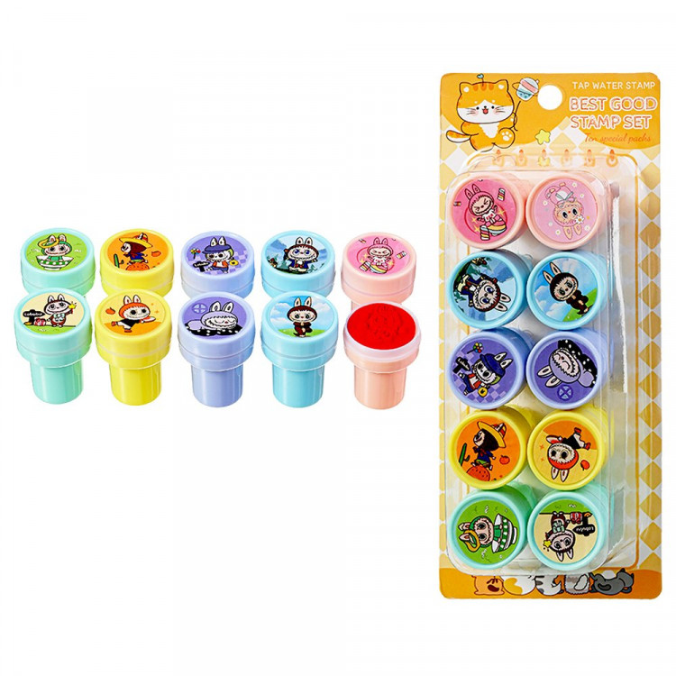 Штампик (Mazari) набор 10 штук 2,5х3,6 см Зубастик ассорти арт.M-20559 Штампик (Mazari) набор 10 штук 2,5х3,6 см Зубастик ассорти арт.M-20559