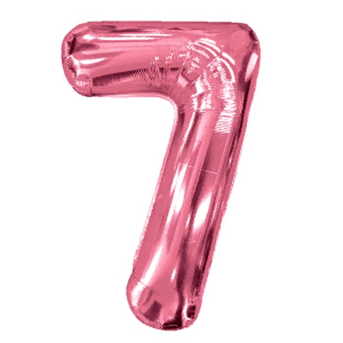Шар фольгированный 102см Фигура "Цифра 7" Rose Gold арт.6073374